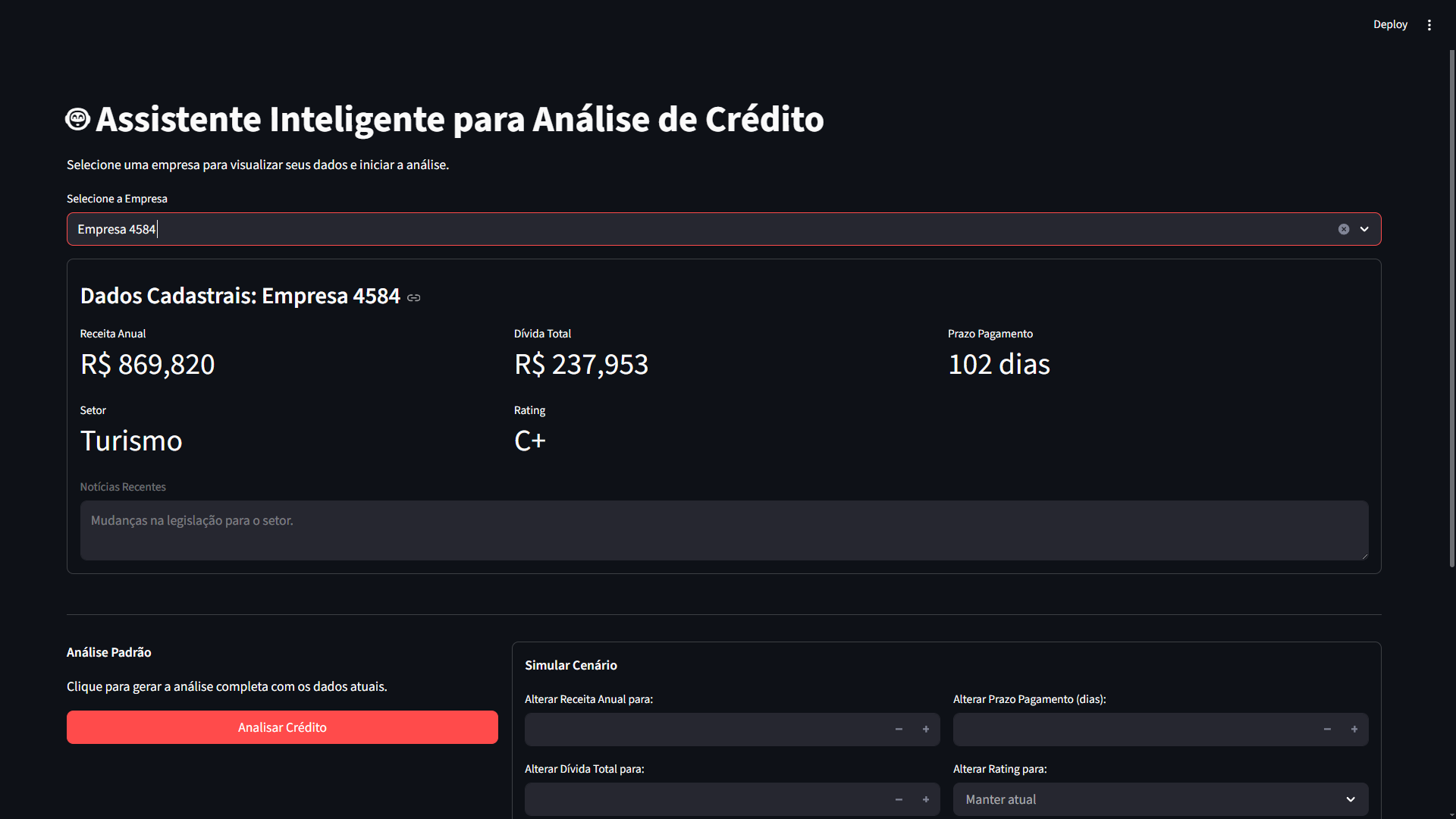 Imagem do Projeto Assistente de Crédito